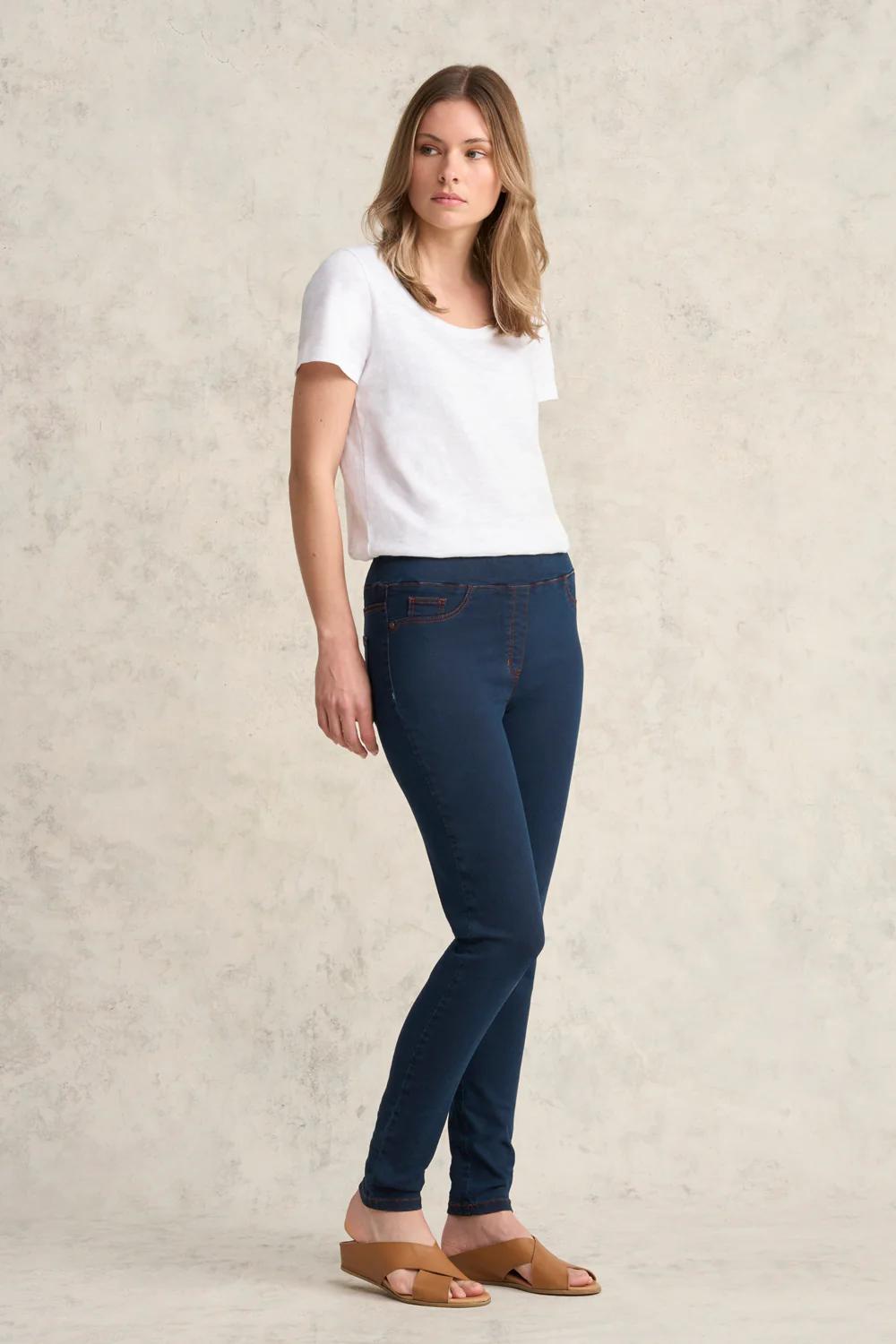 Bengajean® Good Earth Cotton® Skinny Leg - Clean Denim Blue - Image 3