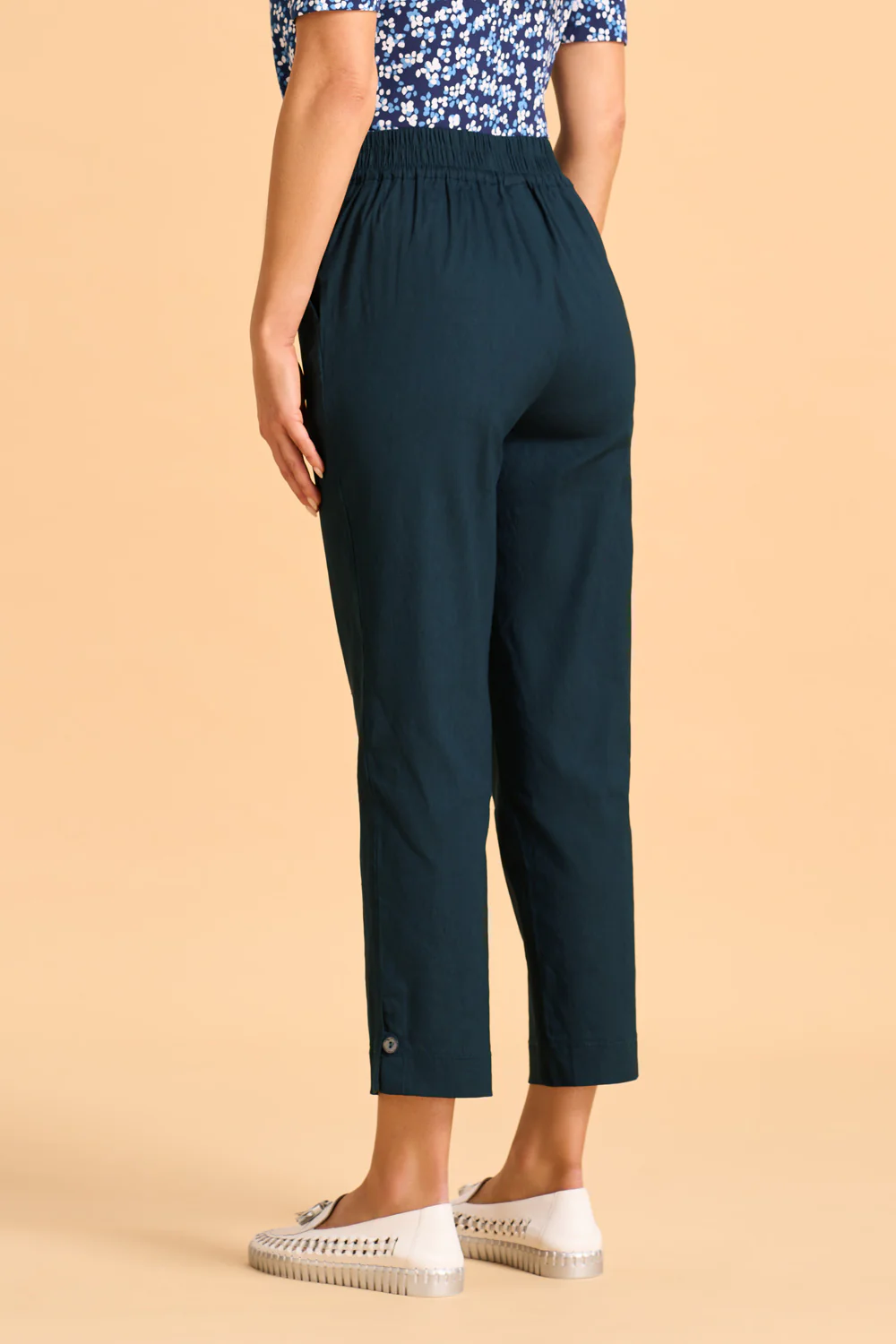 Tab Detail Tapered Pant - Ink - Image 4