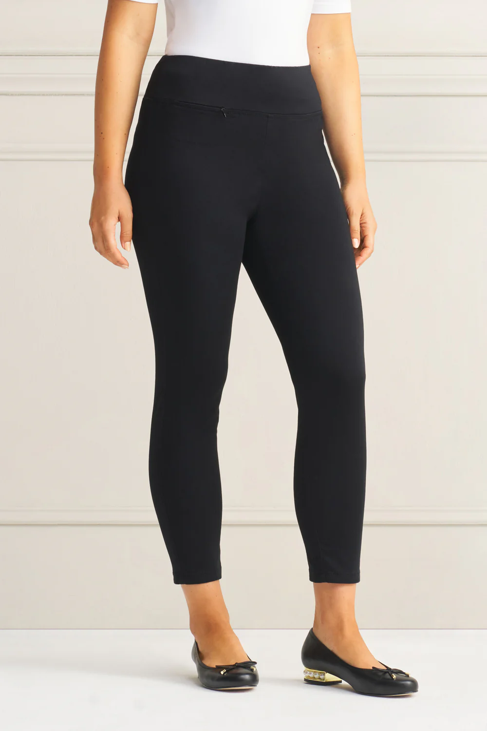 Zip Detail 7/8th Pant - Black Noir - Image 4